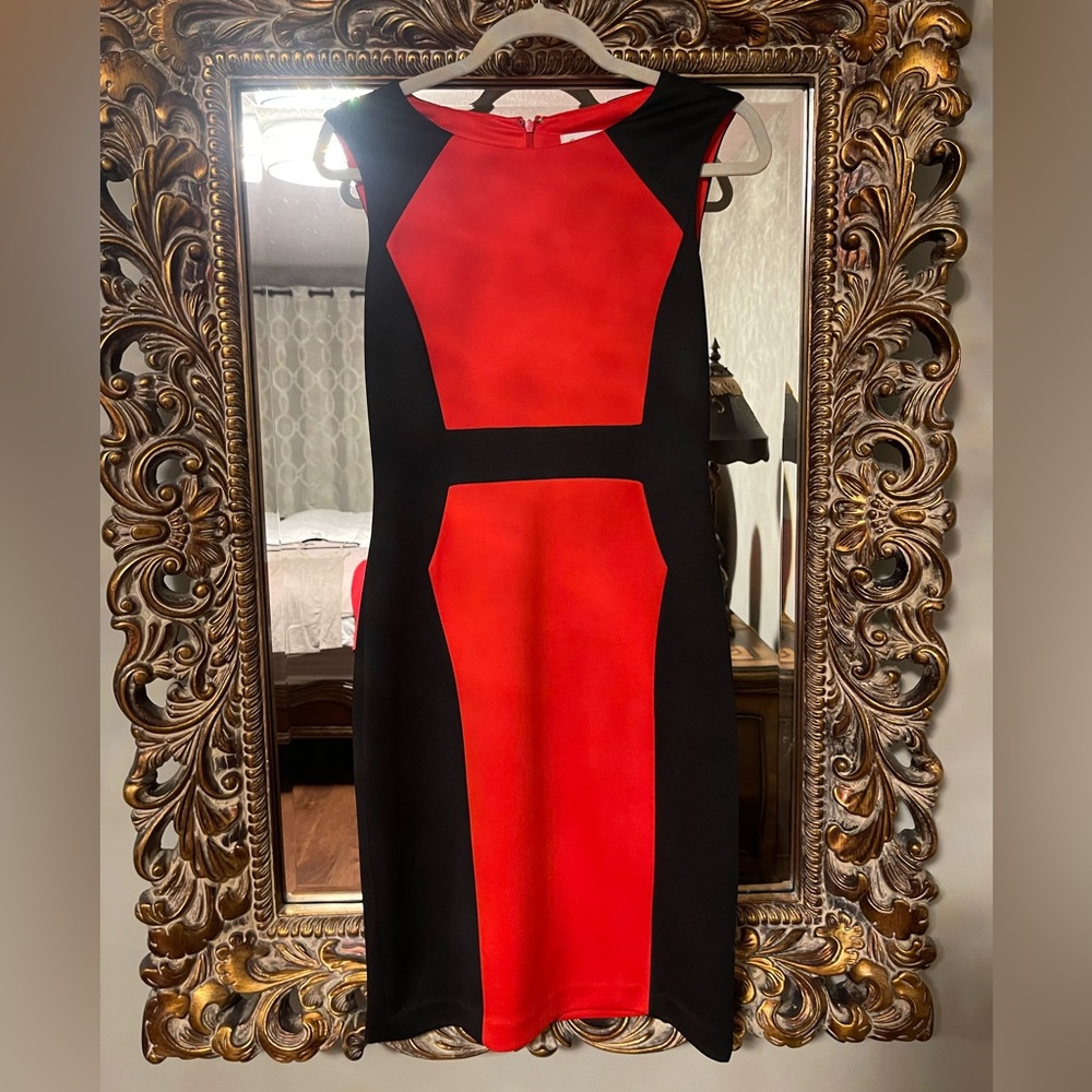 Calvin Klein Colorblock Sheath Dress, 6